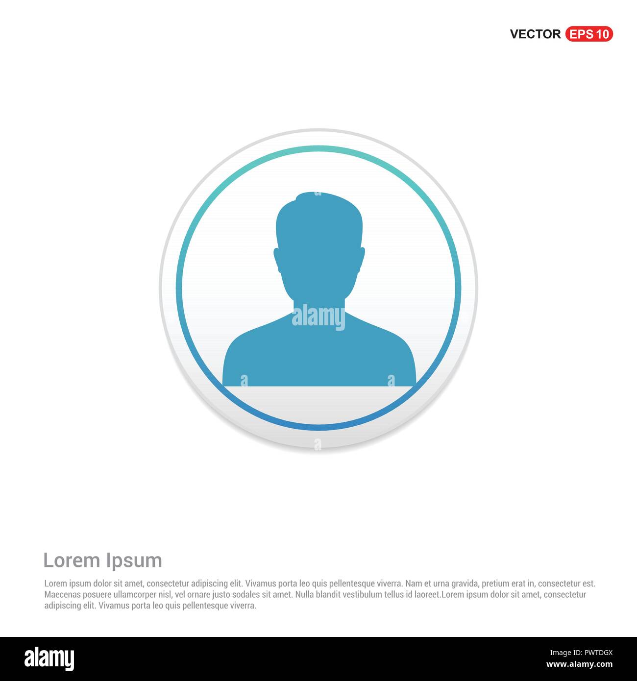 user icon - white circle button Stock Vector Image & Art - Alamy