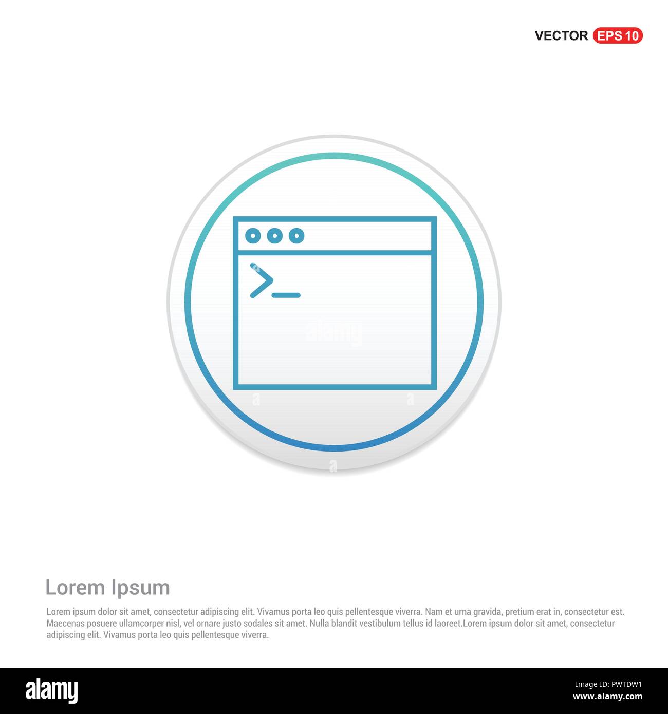 Programming code icon - white circle button Stock Vector Image & Art ...