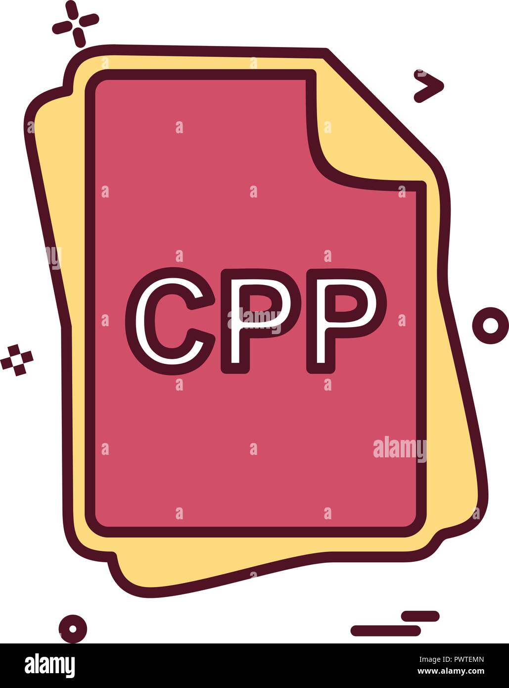 CPP file type icon design vector Stock Vector Image & Art - Alamy