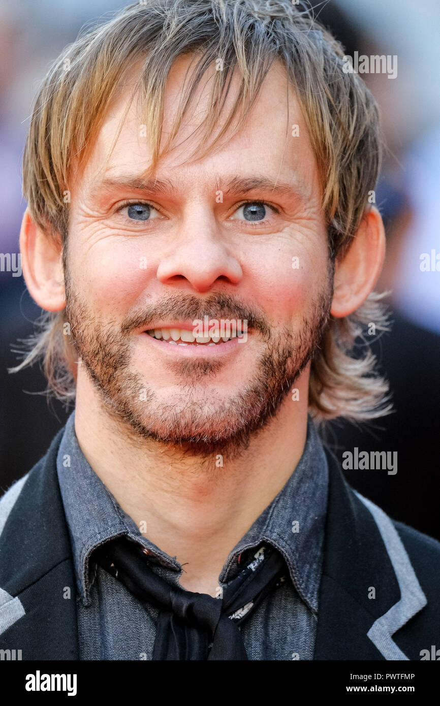 Actor Dominic Monaghan at the London Film Festival Screening of They Shall Not grow Old on Tuesday 16 October 2018 held at BFI Southbank, London. Pictured: Dominic Monaghan. Picture by Julie Edwards. Stock Photo