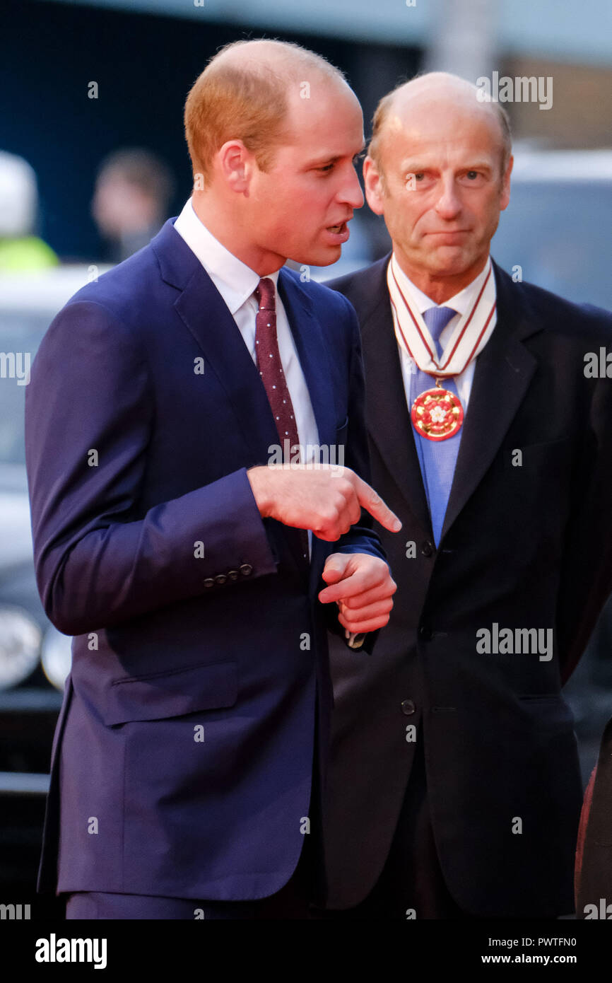 Prince William, Duke of Cambridge at the London Film Festival Screening of They Shall Not grow Old on Tuesday 16 October 2018 held at BFI Southbank, London. Pictured: Prince William, Duke of Cambridge, arrives on the red carpet. Picture by Julie Edwards. Stock Photo