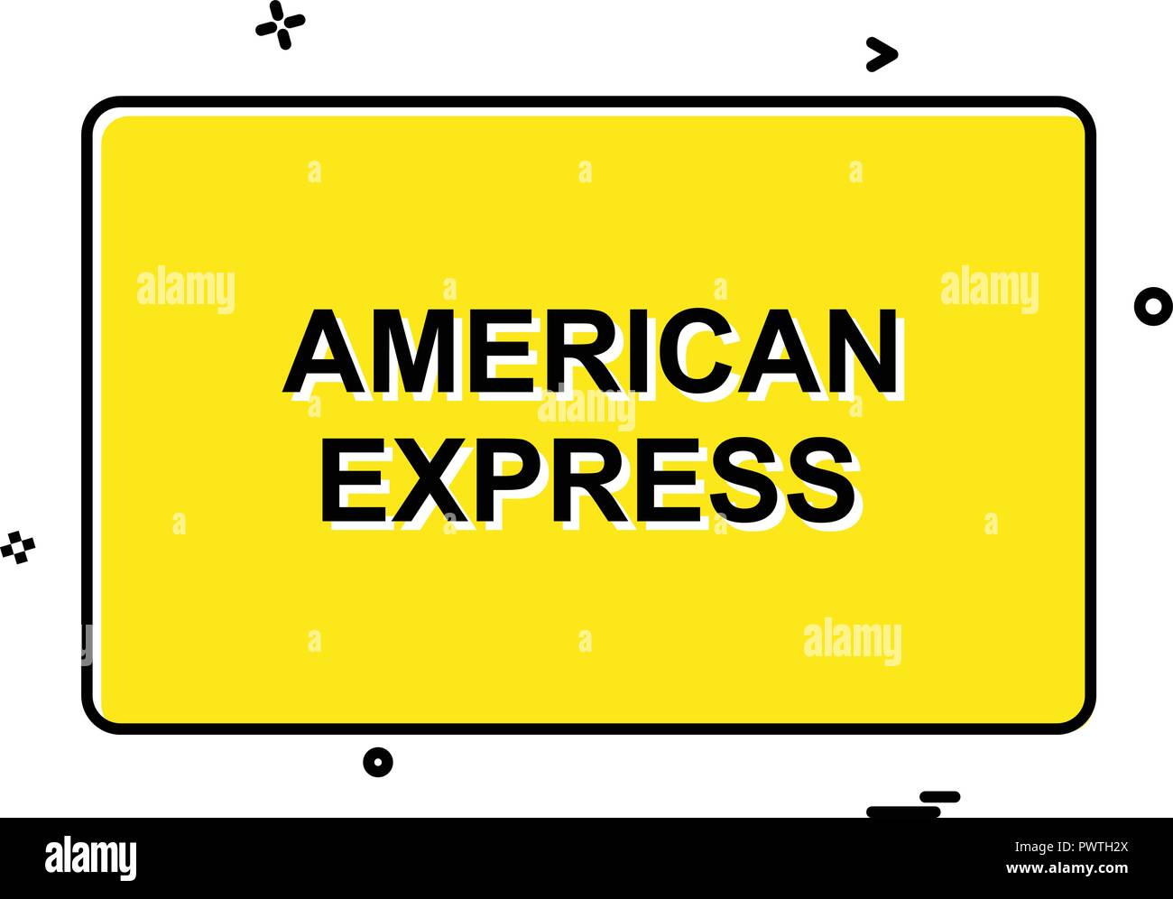 American Express card icon design vector Stock Vector
