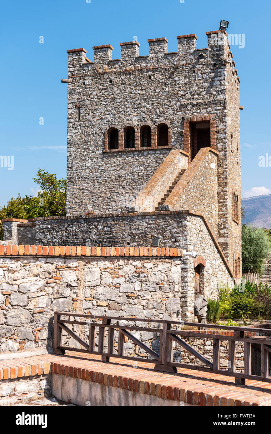 Venetian castle, ancient city Butrint, national park Butrint, Saranda ...