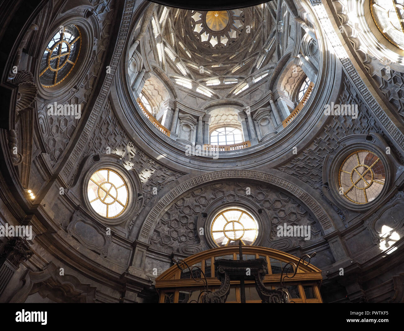 TURIN, ITALY CIRCA OCTOBER 2018 Cupola cappella della Sindone