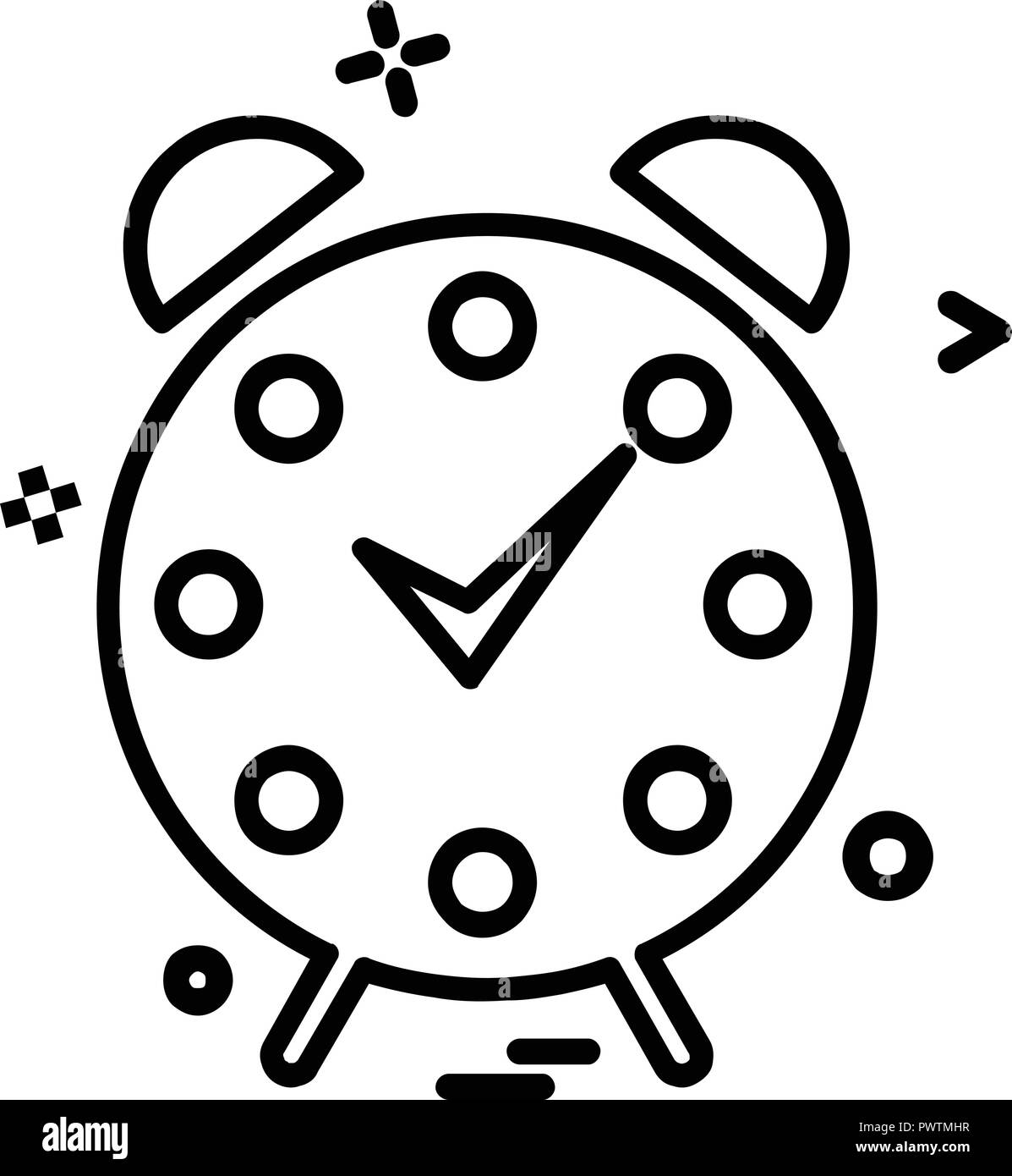 Alarm clock icon design vector Stock Vector Image & Art Alamy