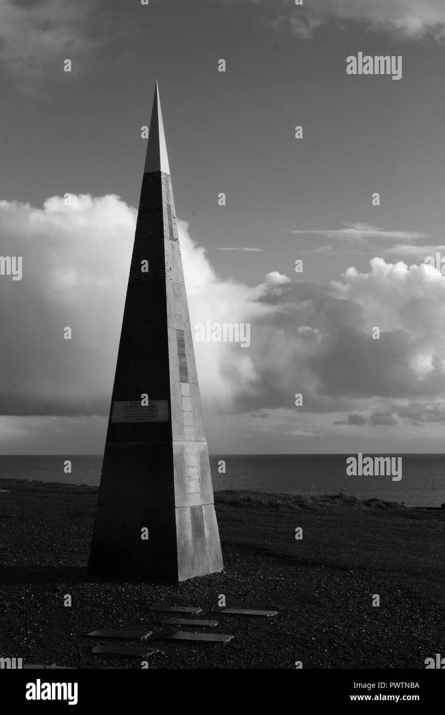 Exmouth Geoneedle Point Jurassic Coast Stock Photo Alamy