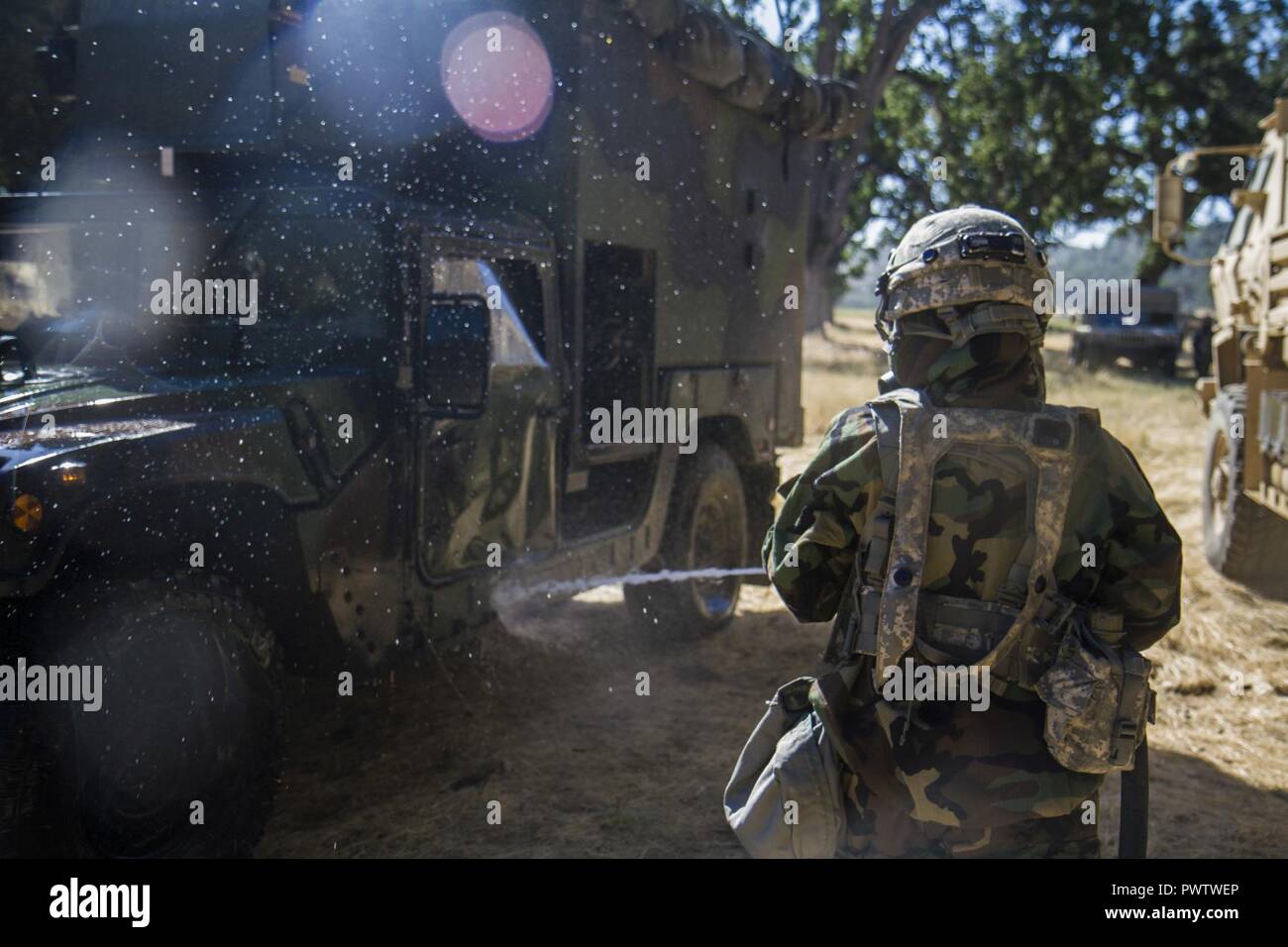 U.S. Army Spc. Desiraye Torres, 340th Chemical Company out of Houston