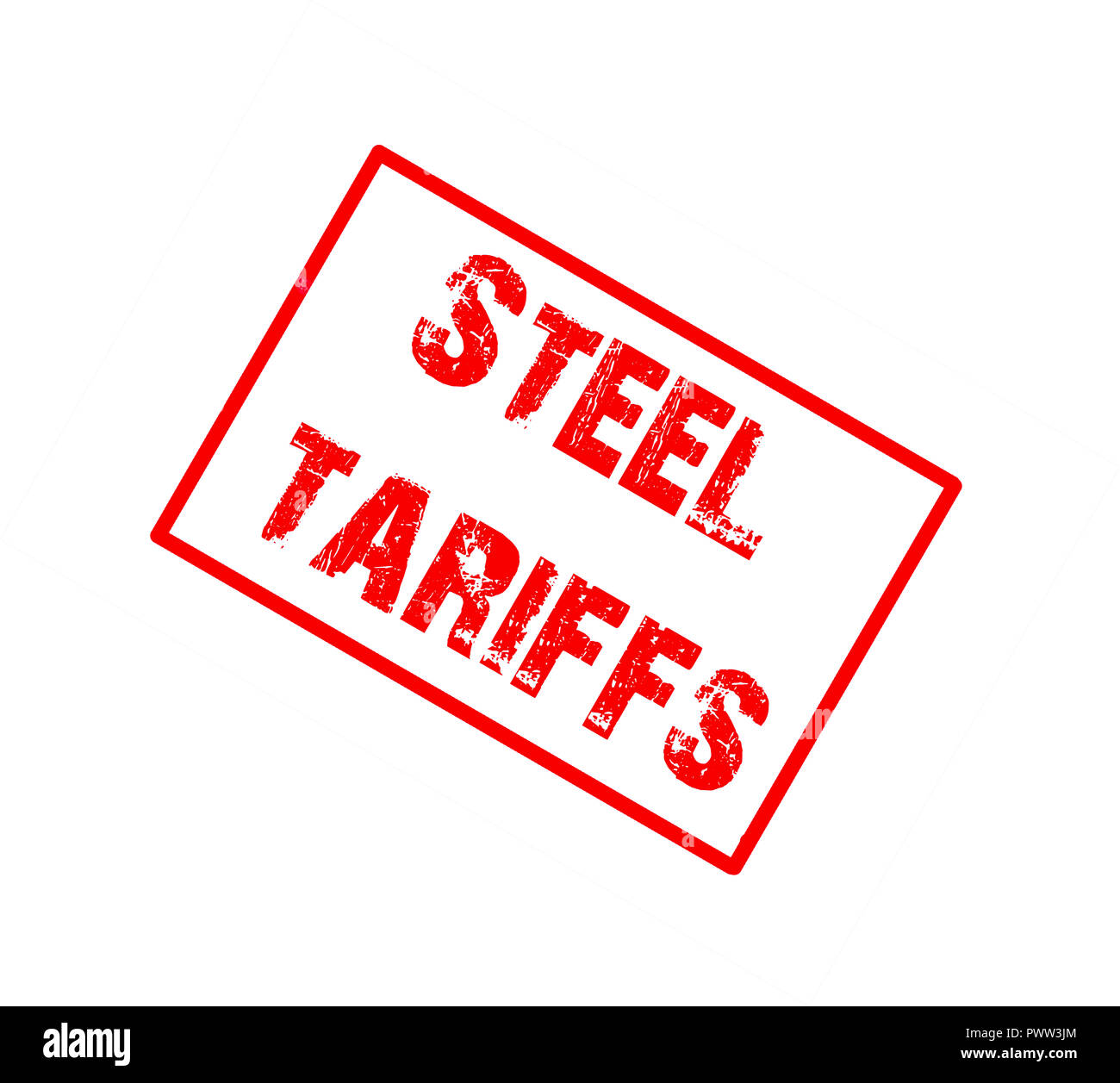 Steel tariffs rubber stamp Stock Photo Alamy