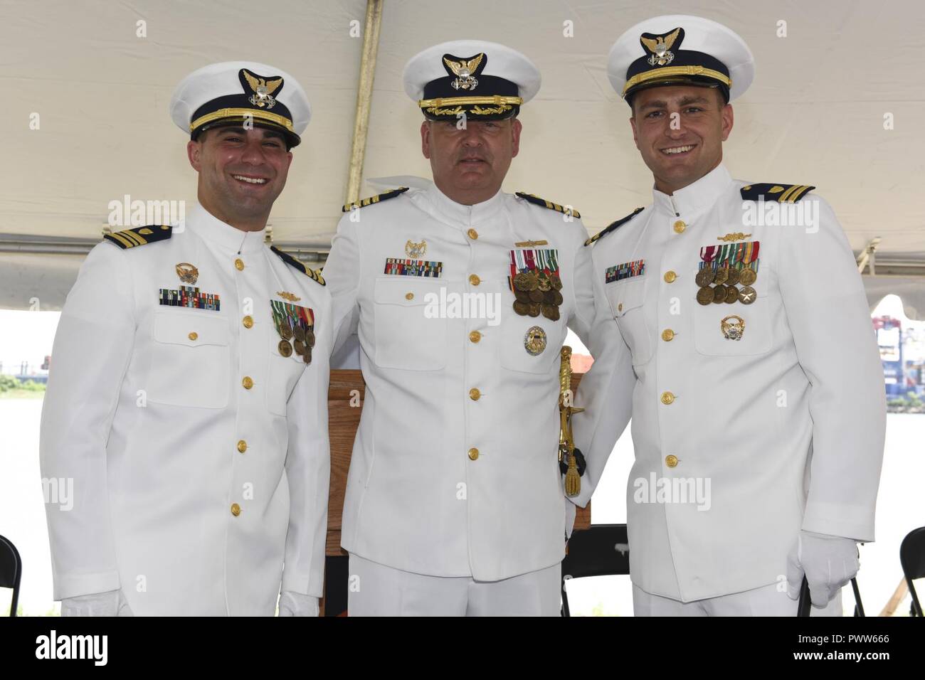 NEW YORK Coast Guard Lt. Cmdr. Paul Windt (left) stands with Lt