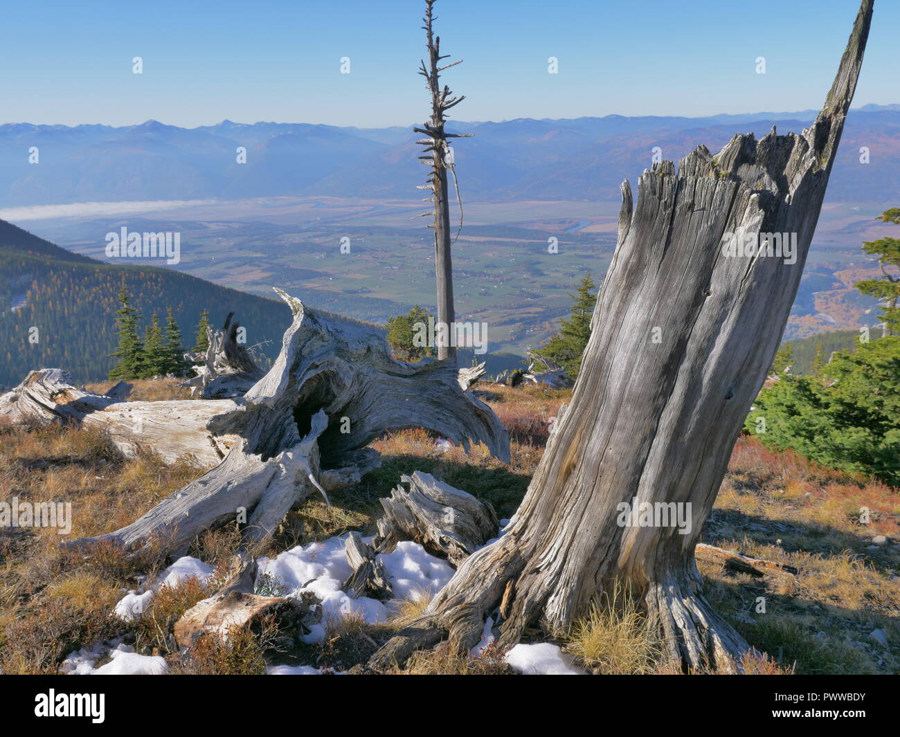Summit of Mount Thompson in Creston Valley Stock Photo Alamy