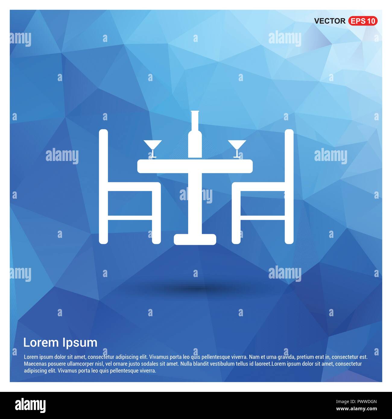 Table and Chairs Icon Stock Vector Image & Art - Alamy