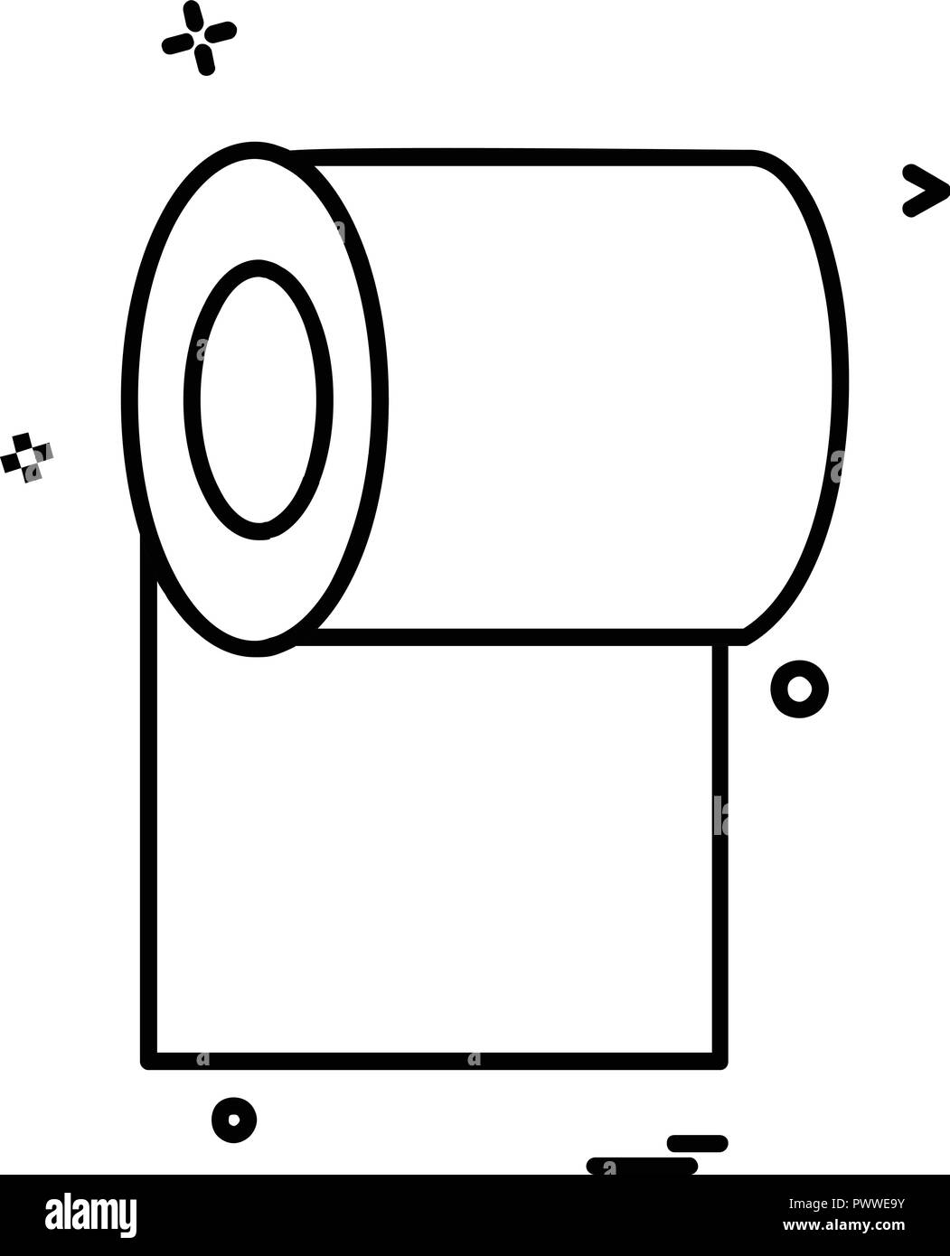 Toilet paper icon design vector Stock Vector