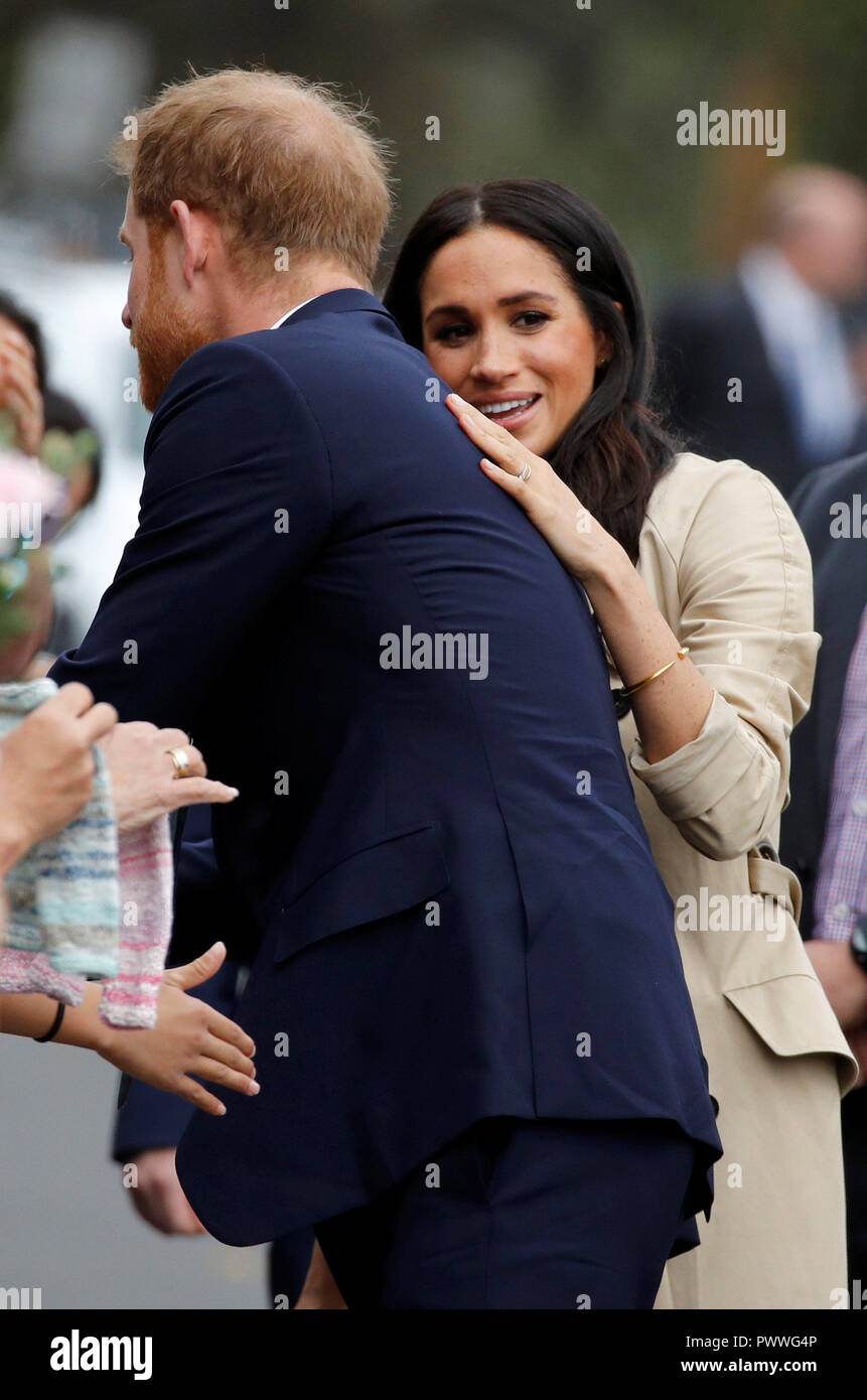 The Duke and Duchess of Sussex meet members of the public at the Royal