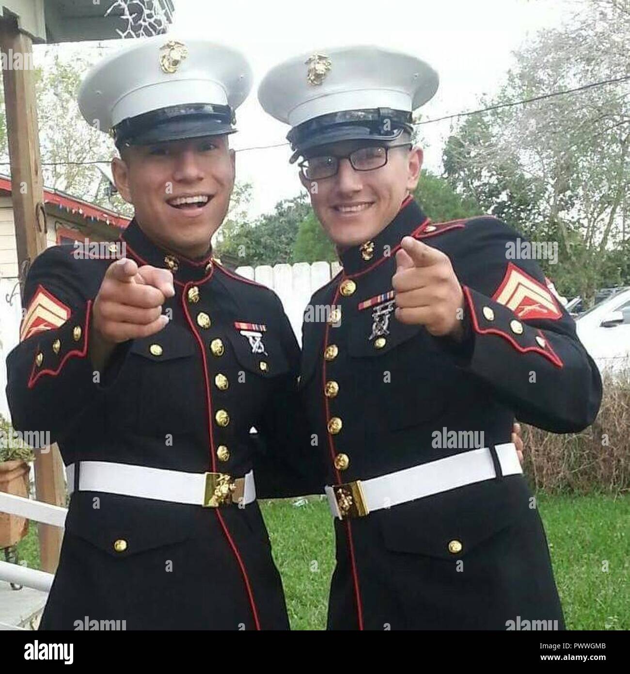 Sgt. Gregorio Palacios ,left, Cpl. David Rodriguez ,right, and Cpl