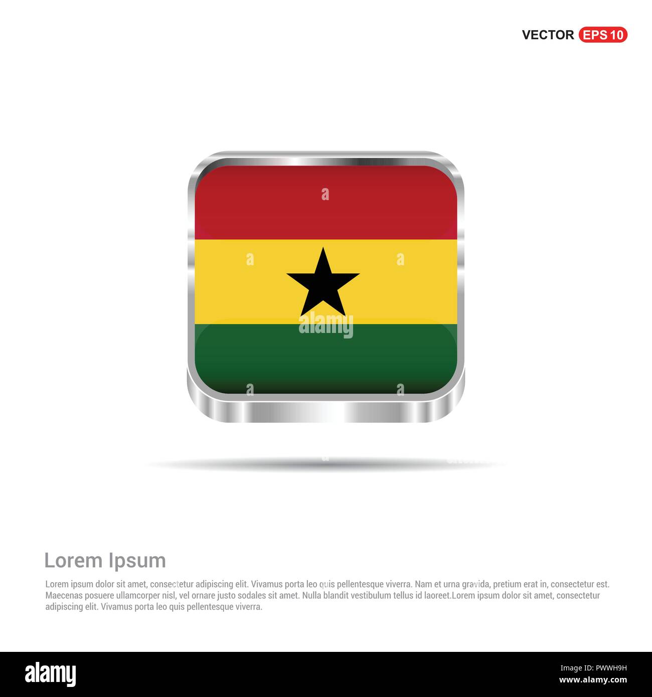 Ghana flag design vector Stock Vector Image & Art Alamy
