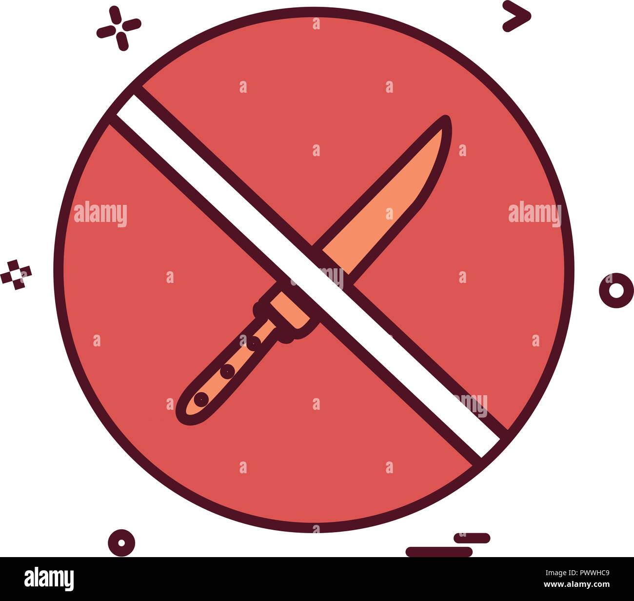 Knife not allowed icon design vector Stock Vector Image & Art Alamy