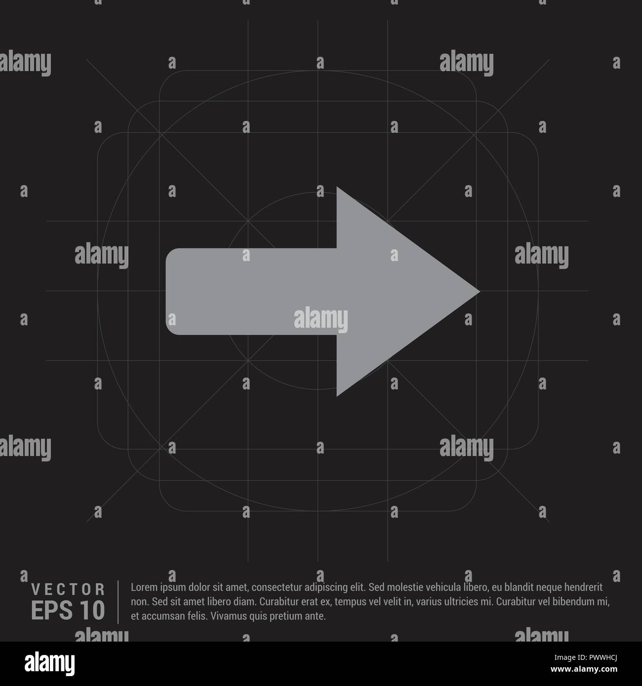 Next Arrow Icon - Black Creative Background - Free vector icon Stock ...