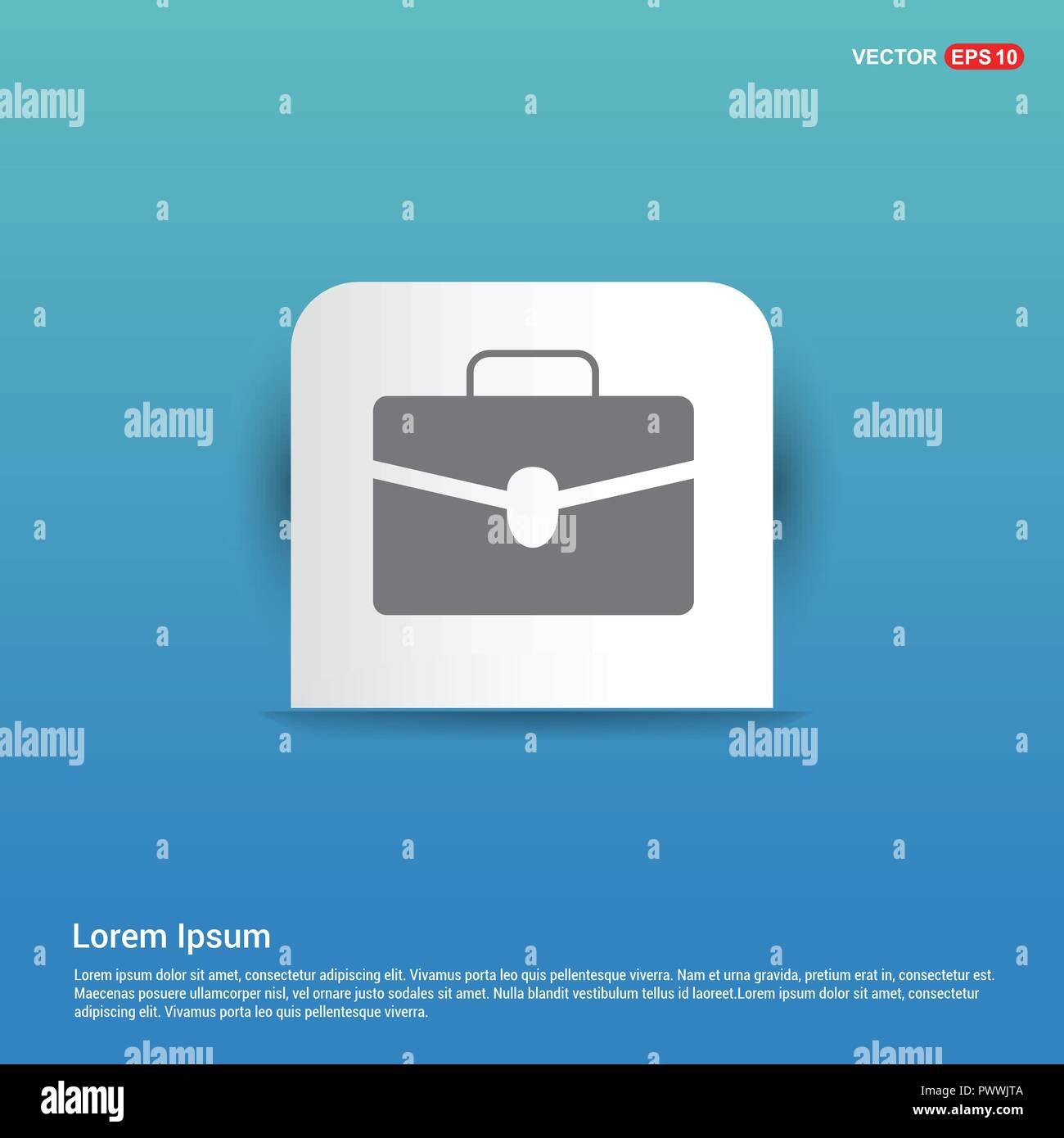 Briefcase icon - Blue Sticker button Stock Vector Image & Art - Alamy