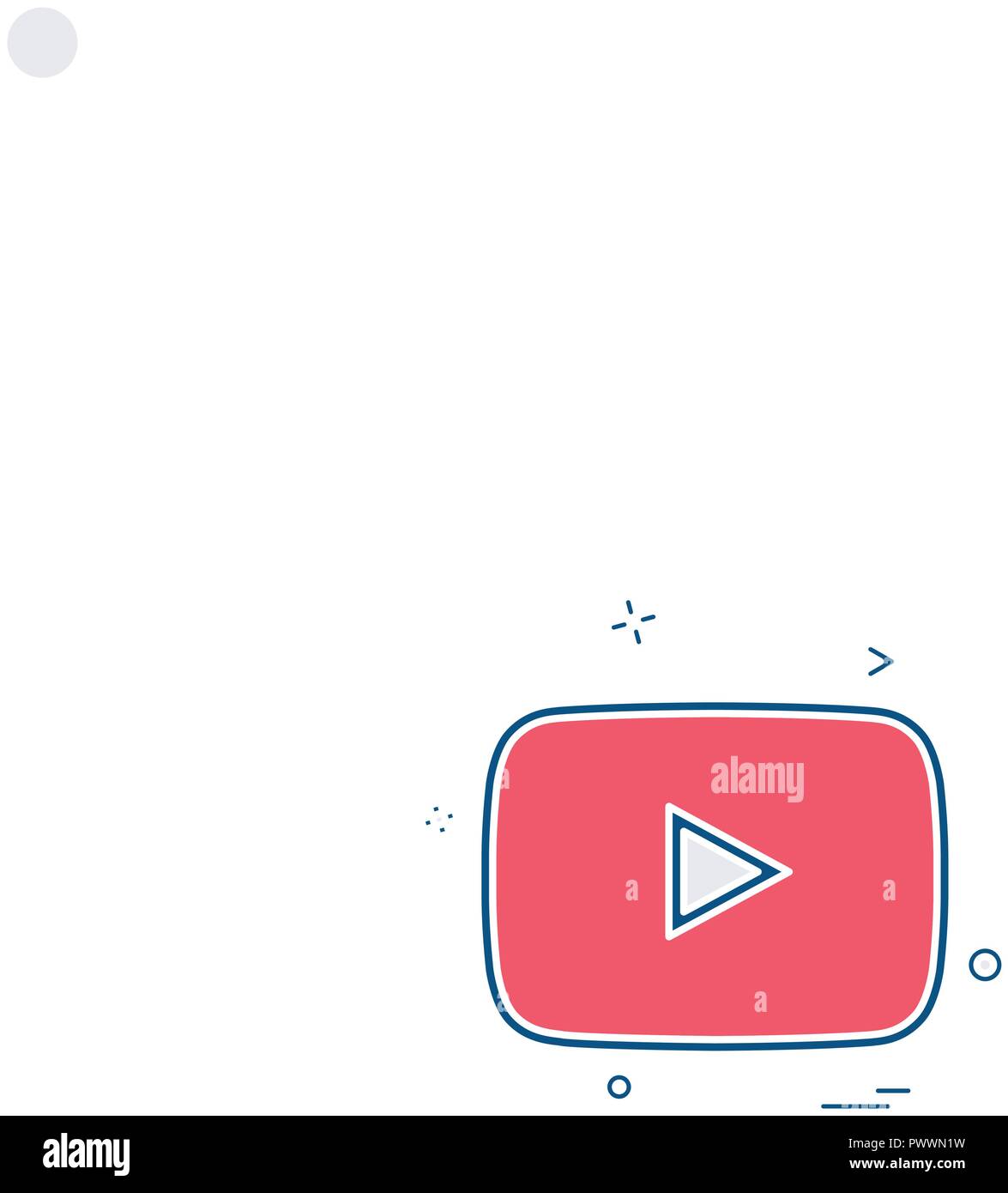 Youtube icon design vector Stock Vector Image & Art - Alamy