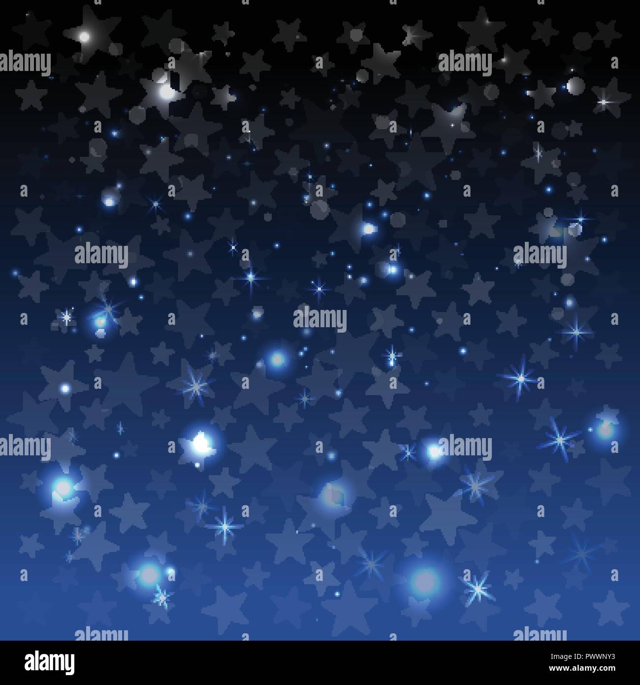 Abstract background with stars. Blue. Holiday decoration. Vector ...