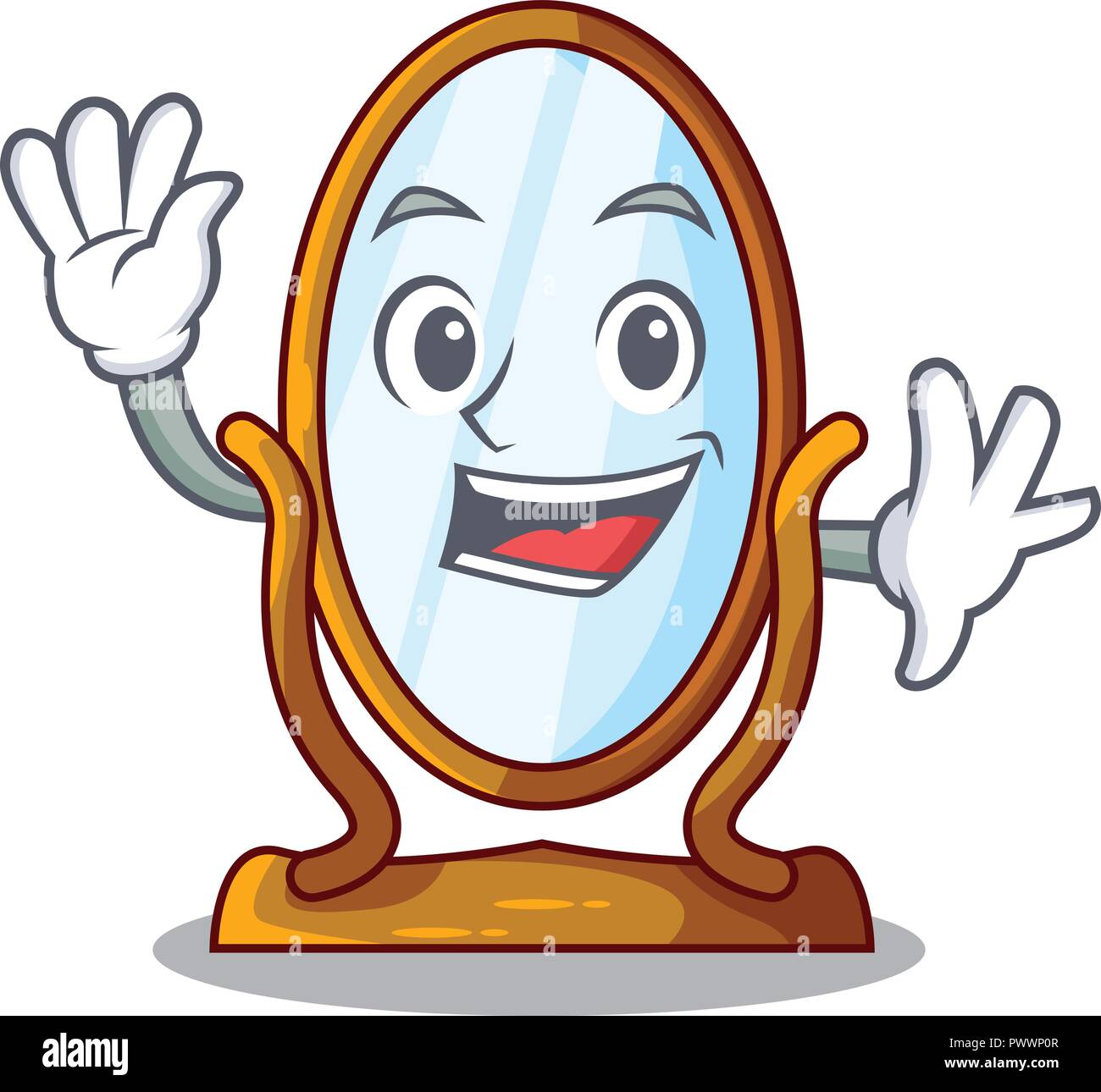 Waving big cartoon mirror in wooden frame Stock Vector Image & Art - Alamy Waving big cartoon mirror in wooden frame Stock Vector Image & Art - Alamy
