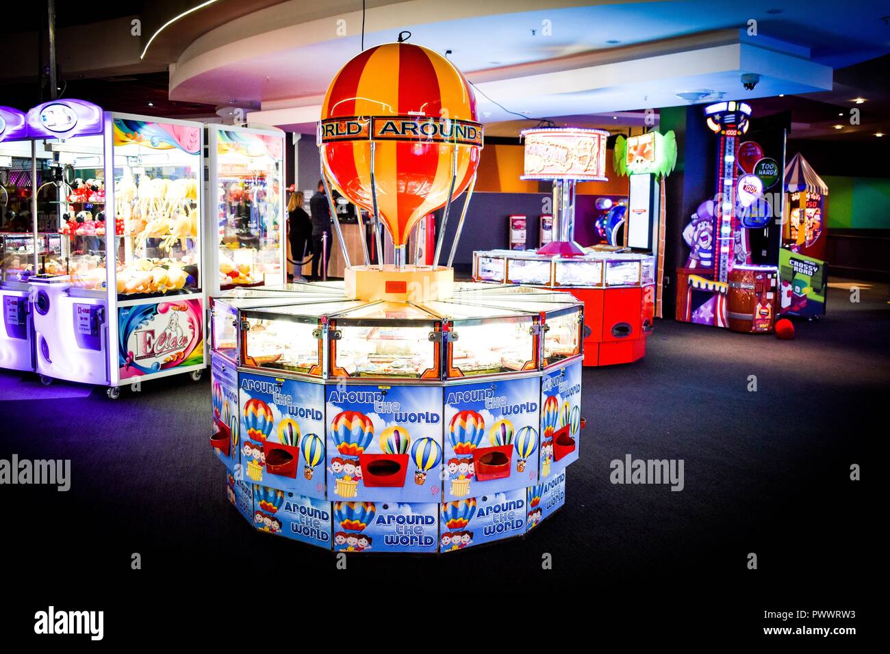 Penny arcade slot machine Stock Photo