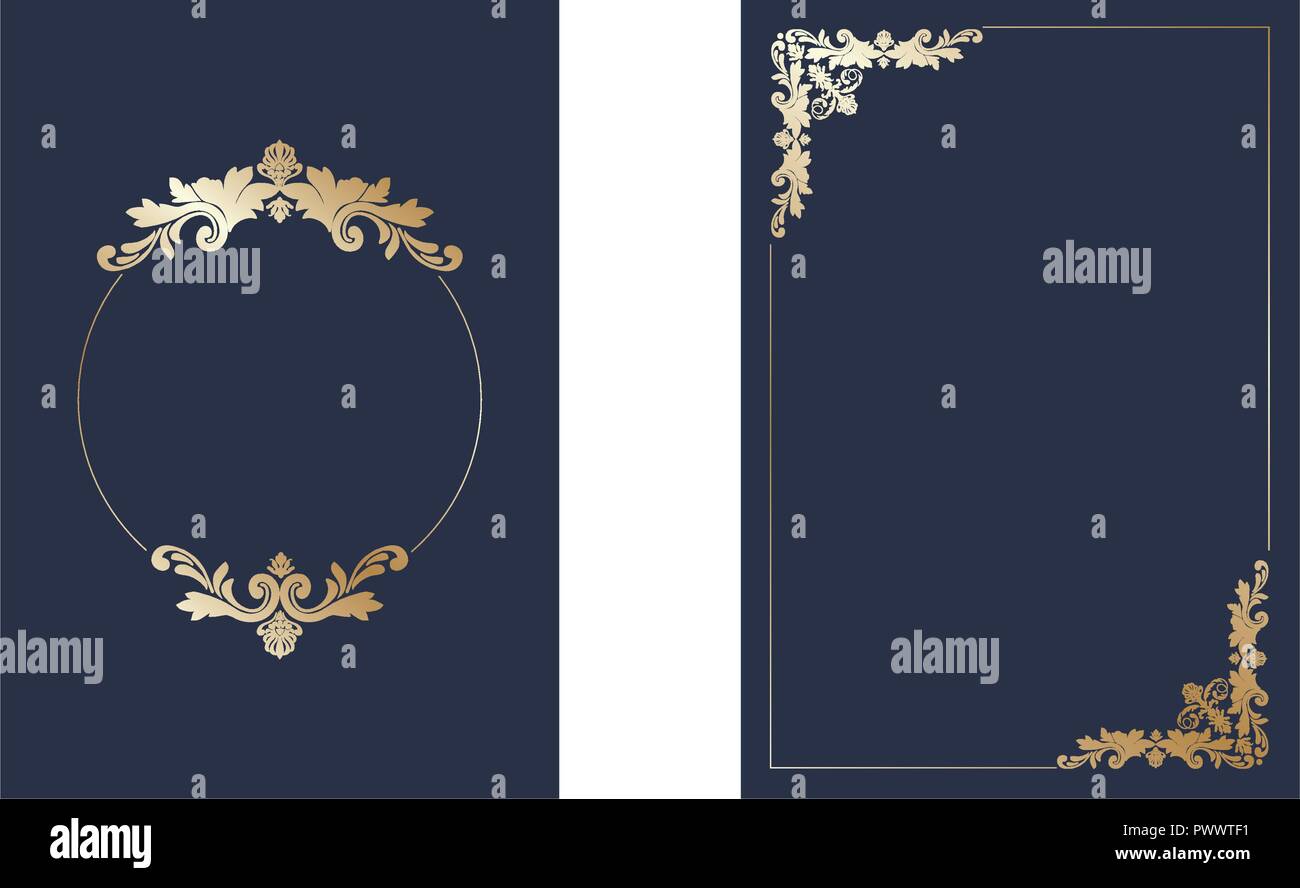 luxury gold invitation frames Stock Vector Image & Art Alamy