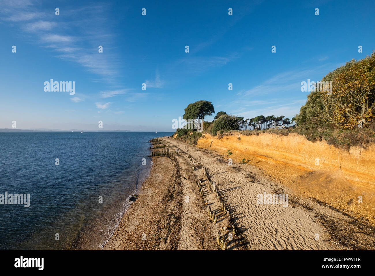 Lepe Beach And Country Park In The New Forest Hampshire UK Stock Lepe Beach And Country Park In The New Forest Hampshire UK Stock
