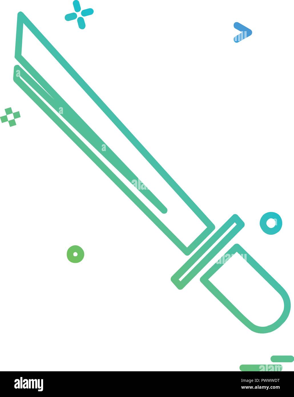 Sword icon design vector Stock Vector Image & Art - Alamy