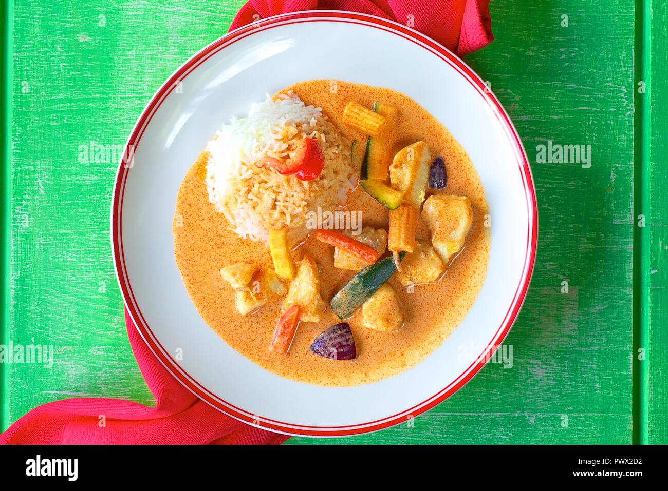 Thai Chicken Curry Stock Photo