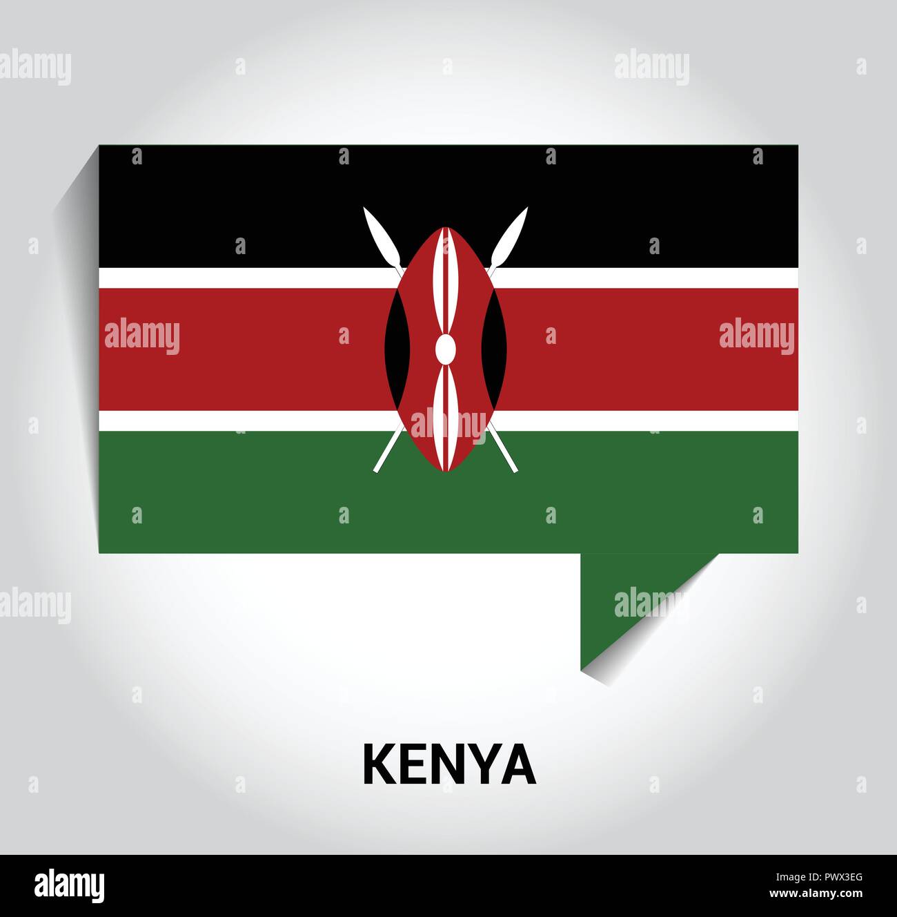 Kenya Flag Design Vector Stock Vector Image Art Alamy