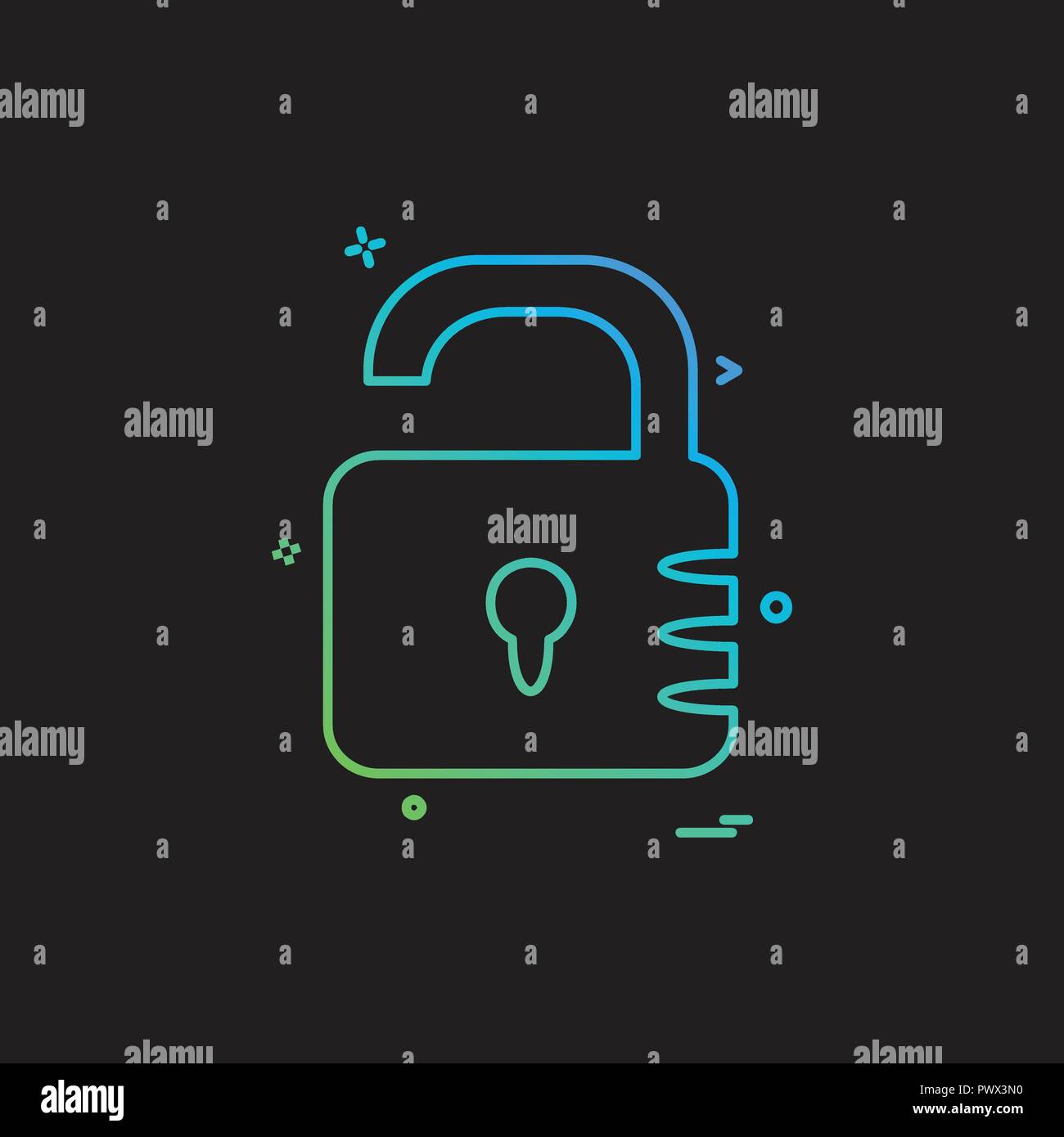 Lock icon design vector Stock Vector Image & Art - Alamy