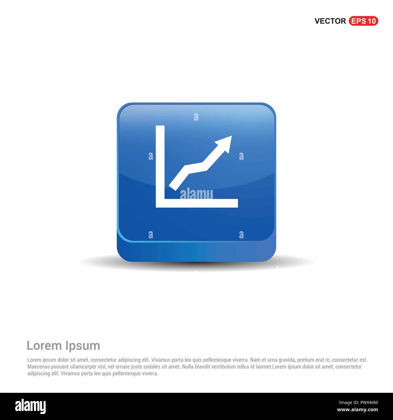 WebArrow Expand Icon, - 3d Blue Button. Stock Vector