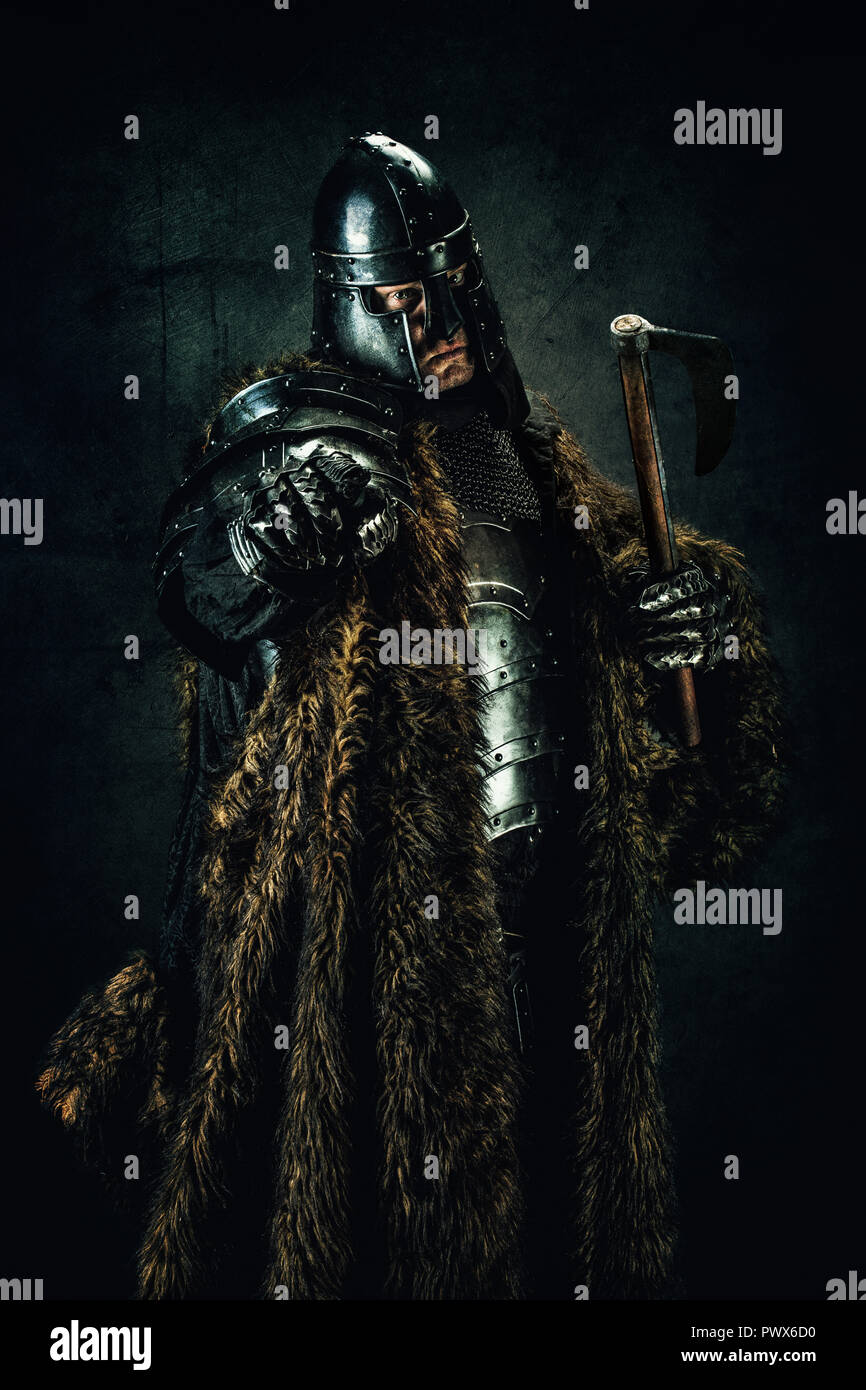 Portrait of a King in Armor Stock Photo - Alamy