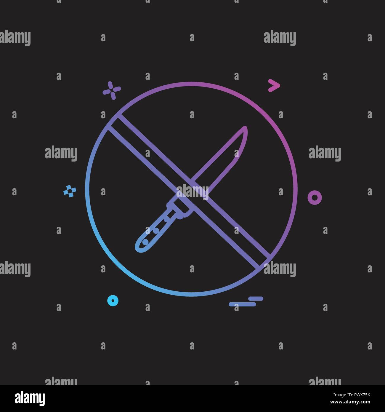 Knife not allowed icon design vector Stock Vector Image & Art Alamy