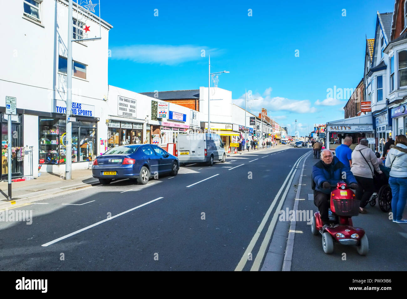 Mablethorpe, Lincolnshire, UK, Mablethorpe High Street Lincolnshire UK