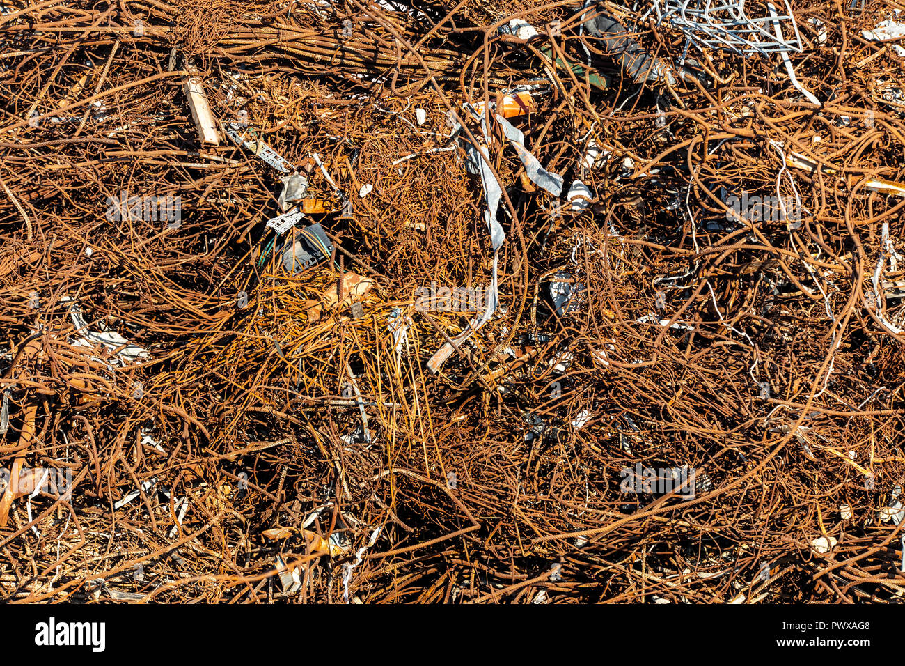 Junkyard, scrap metal, reuse, collection point, sorting according to