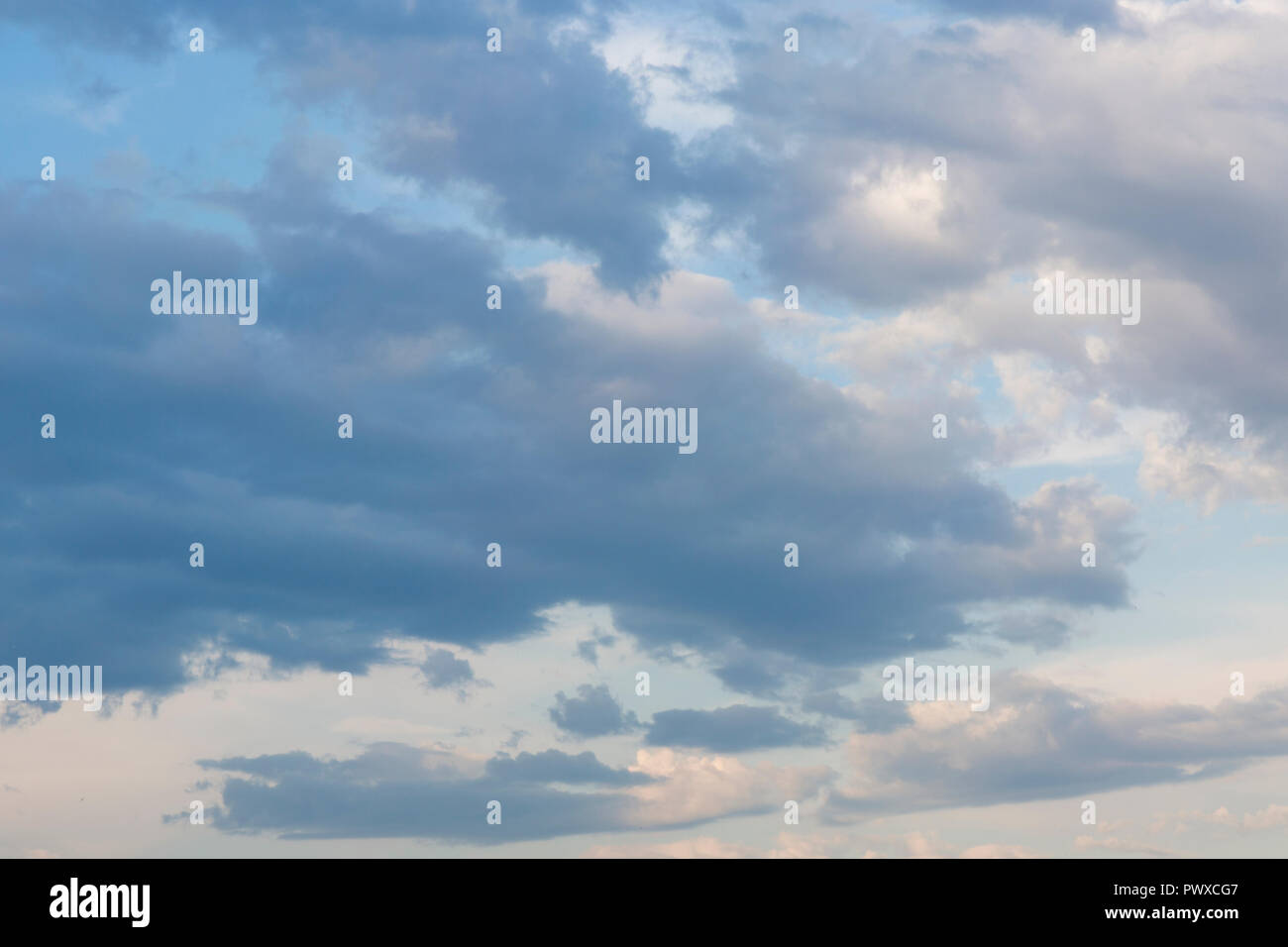 Blue clean sky with white clouds Stock Photo - Alamy