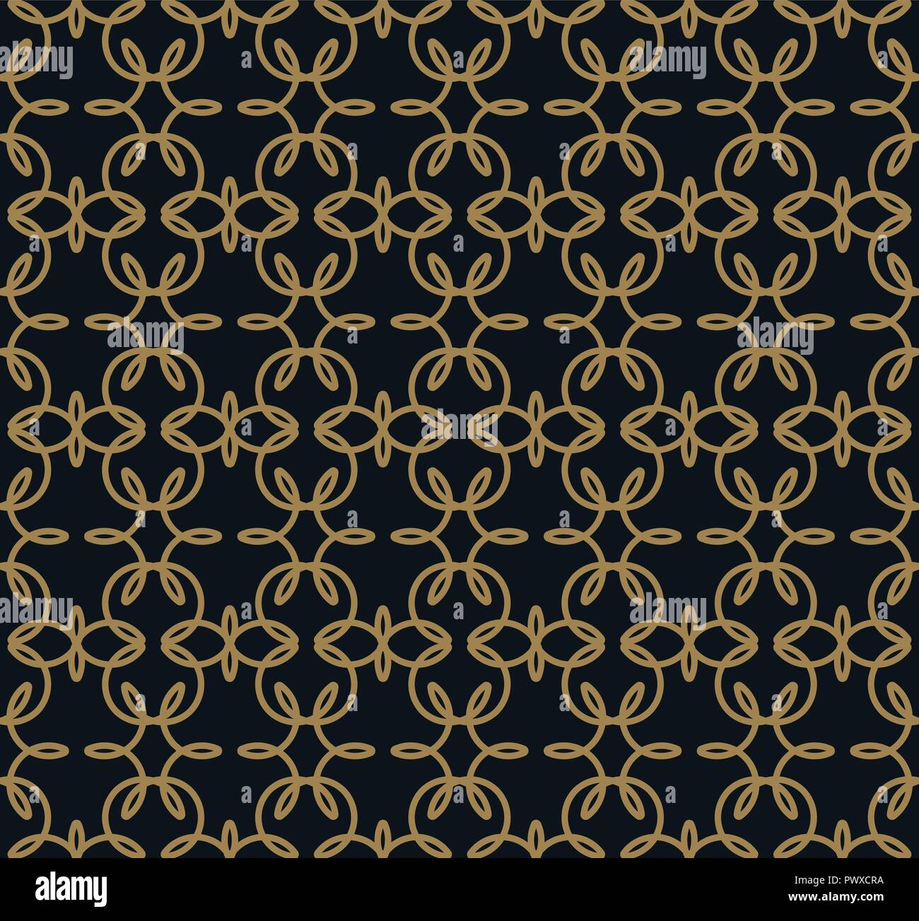 Seamless pattern. Graphic lines ornament. Floral stylish background. Stock Vector