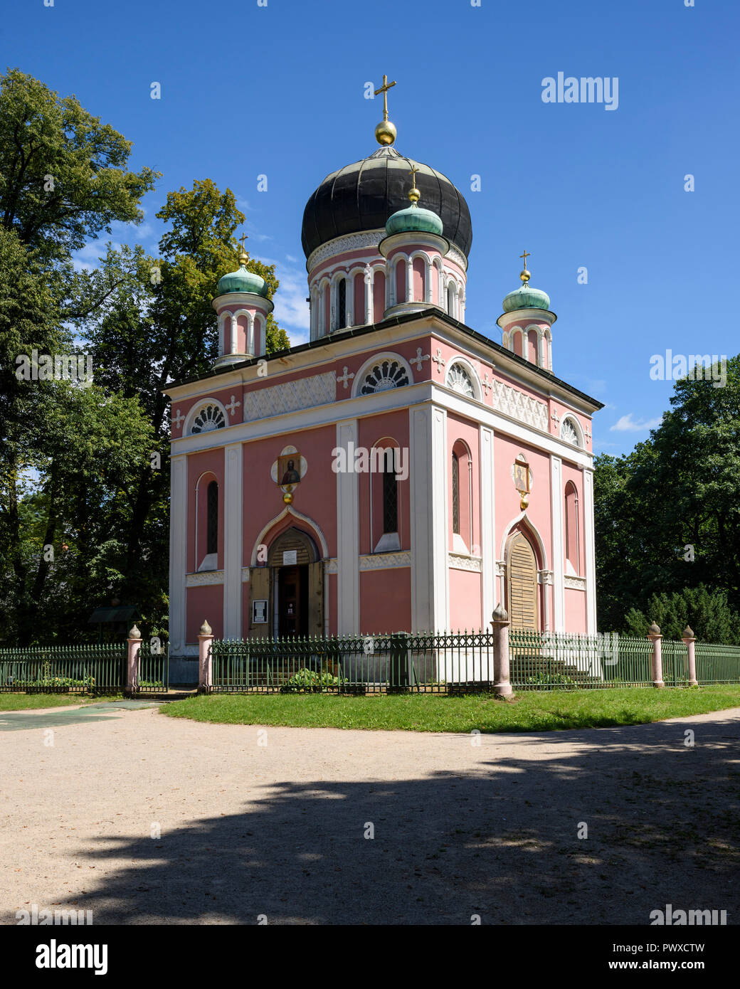 Potsdam. Berlin. Germany. Alexander Nevsky Memorial Church (Alexander-Newski-Gedächtniskirche), Russian orthodox church built for the Russian resident Stock Photo