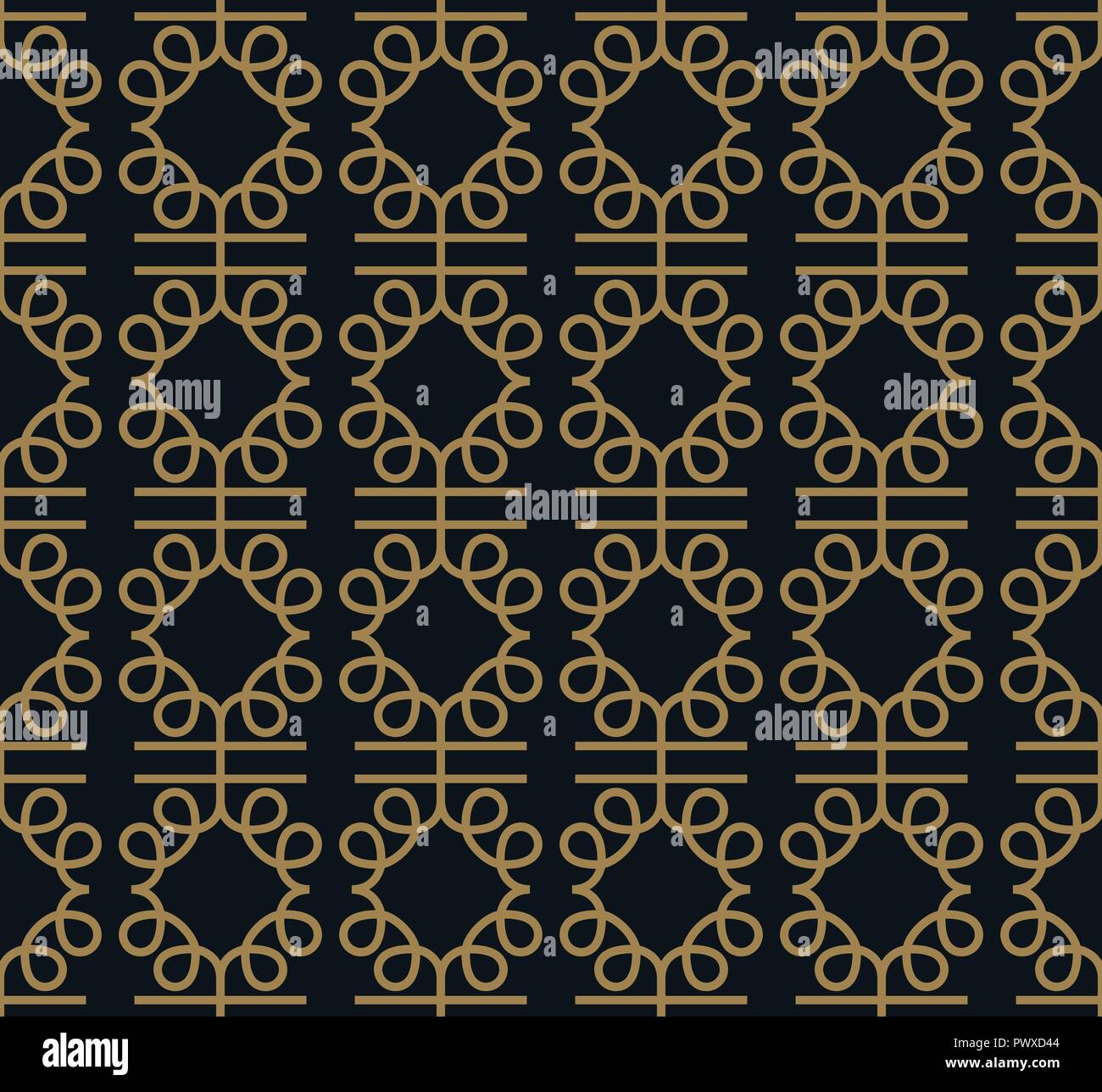 Seamless pattern. Graphic lines ornament. Floral stylish background. Stock Vector