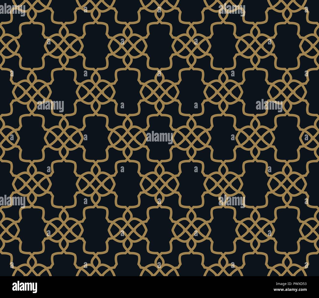 Seamless pattern. Graphic lines ornament. Floral stylish background. Stock Vector