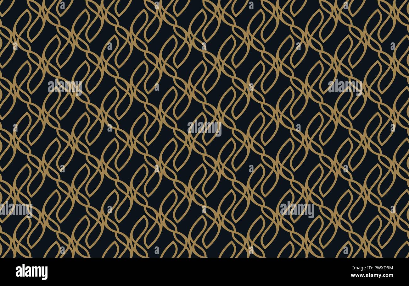 Seamless pattern. Graphic lines ornament. Floral stylish background. Stock Vector