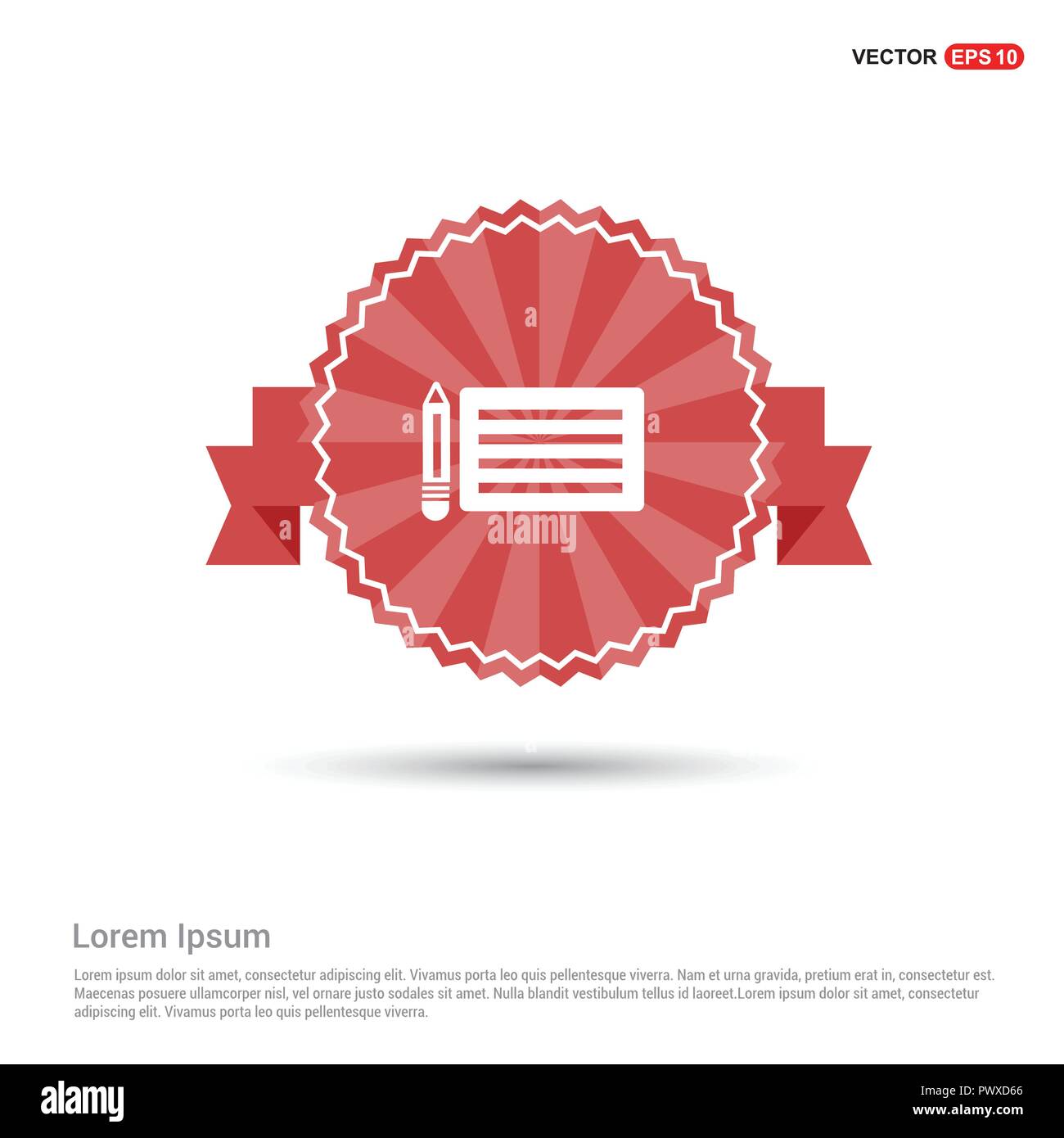 Document Icon - Red Ribbon banner Stock Vector Image & Art - Alamy