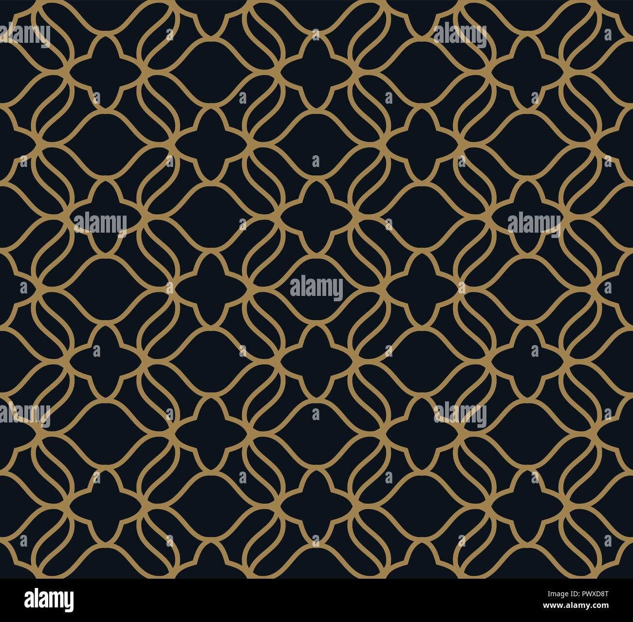 Seamless pattern. Graphic lines ornament. Floral stylish background. Stock Vector