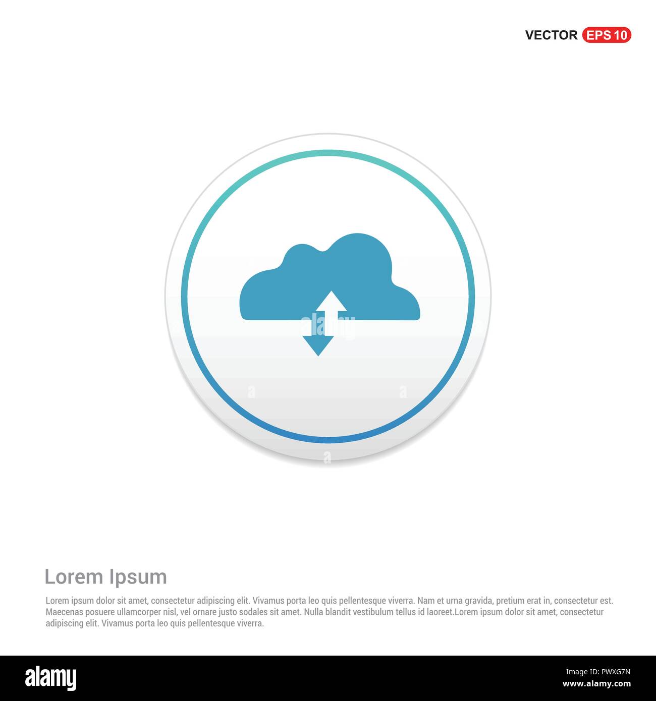 Upload Download Cloud Icon Hexa White Background Icon Template Free Vector Icon Stock Vector Image Art Alamy