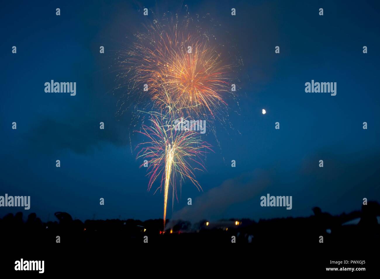 Marine Corps Base Camp Lejeune holds a fireworks display during the