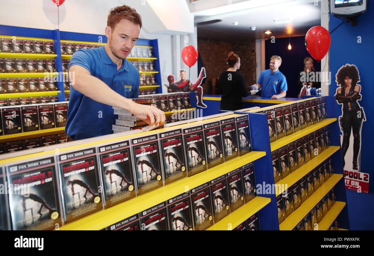 Be Kind Rewind... Fans flock to a new Blockbuster Video pop-up in  Shoreditch. The store has opened up for two days only in celebration of the  Blu-ray and DVD release of Deadpool