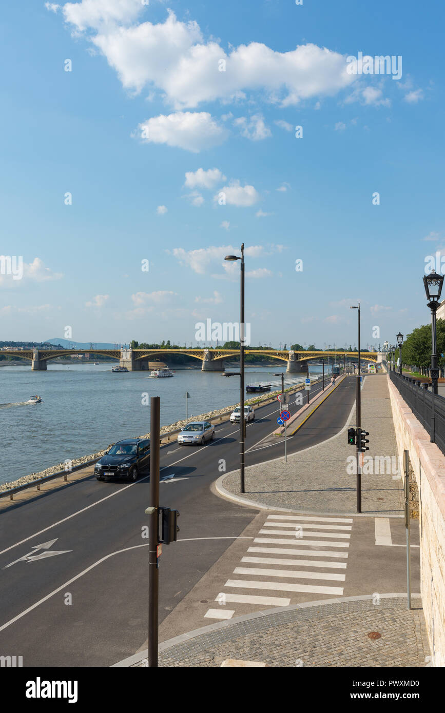 Budapest, Hungary 4 august 2018 view of the river Danube in front of the parliament building