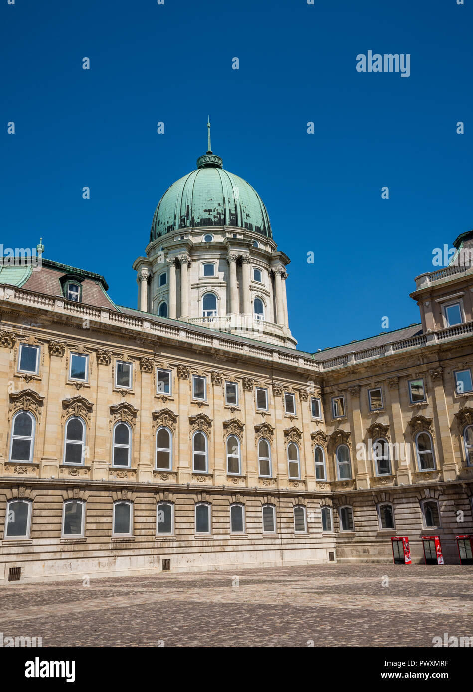 Budapest, Hungary - 7 august 2018: architecture of The Buda Castle History Museum Stock Photo